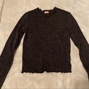 Sunday Best Black Shimmery Long Sleeve